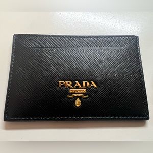 Prada saffiano leather card holder